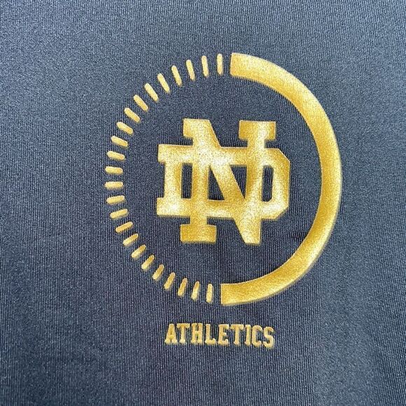 New UA Gray ND Notre Dame Fighting Irish Athletics Golf Polo Shirt BCS Playoffs - Picture 3 of 4